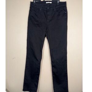 Levis 314 Shaping Straight Jeans Black Denim Womens Size 31 Mid Rise Pants